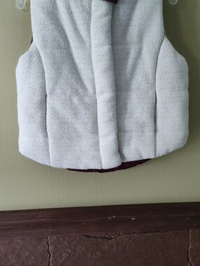 Max Studio Cream Sherpa Kids Vest